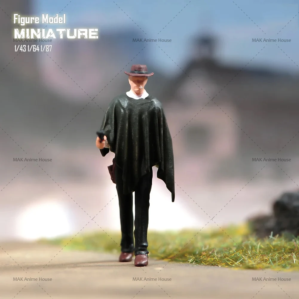 Miniaturen Figuren 1/87 1/64 1/43 1/24 Rijden Een Paard Met Een Pistool Cowboy Man Hunter Model Creatieve Fotografie Scène Poppen Speelgoed