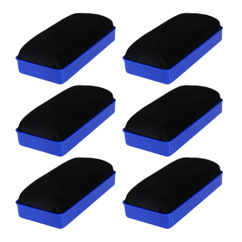 6Pcs Premium Whiteboard Eraser Mini Lightweight Magnetic Eraser for Office School Home Use Portable Washable Board Cleaner
