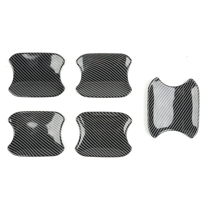 

Car Exterior Door Bowl Cover Trim Protector Accessories For Ford Bronco 2021 2022 2023 4 Doors, ABS Carbon Fiber