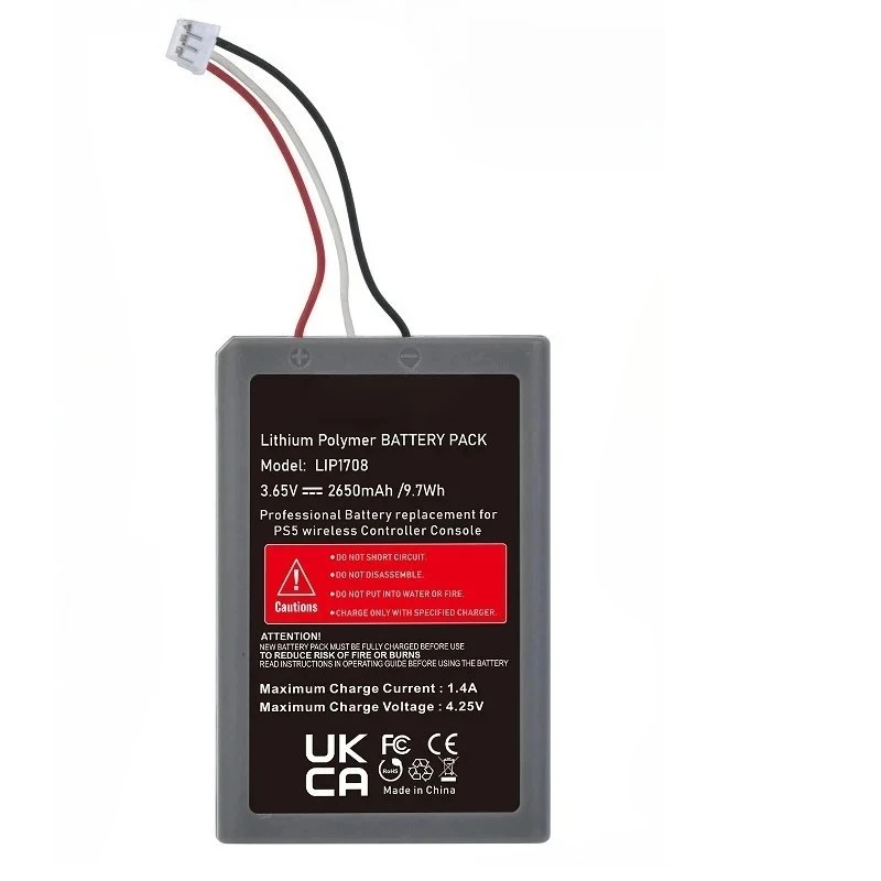 3.65V LIP1708 2650mAh PS5 Controller Replaces Battery for Sony PS5 DualSense CFI-ZCT1W Wireless Controller Battery