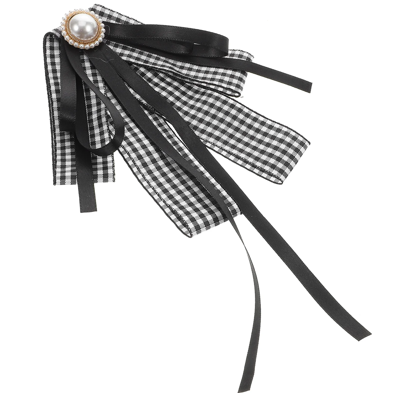 أنيقة النسيج زهرة بروش Bowknot طوق دبوس تي شيرت التعادل دبابيس المرأة الرجعية كريستال اللؤلؤ الشريط التبعي ربطة القوس فيونكة بروش