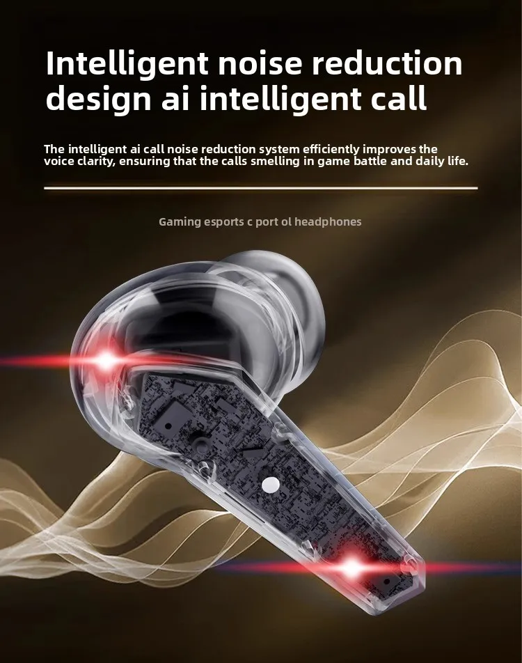 الأصلي لينوفو TG102 جديد سماعة لاسلكية تعمل بالبلوتوث 5.4 سماعات الكمون المنخفض الألعاب إلغاء الضوضاء سماعات HD ستيريو الموسيقى سماعات الأذن #6