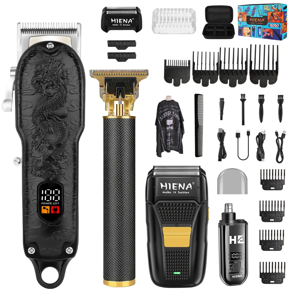 

Professional hair cutting machine set, USB rechargeable hair clipper, sharp trimmer, men's razor, electric nose hair trimmer