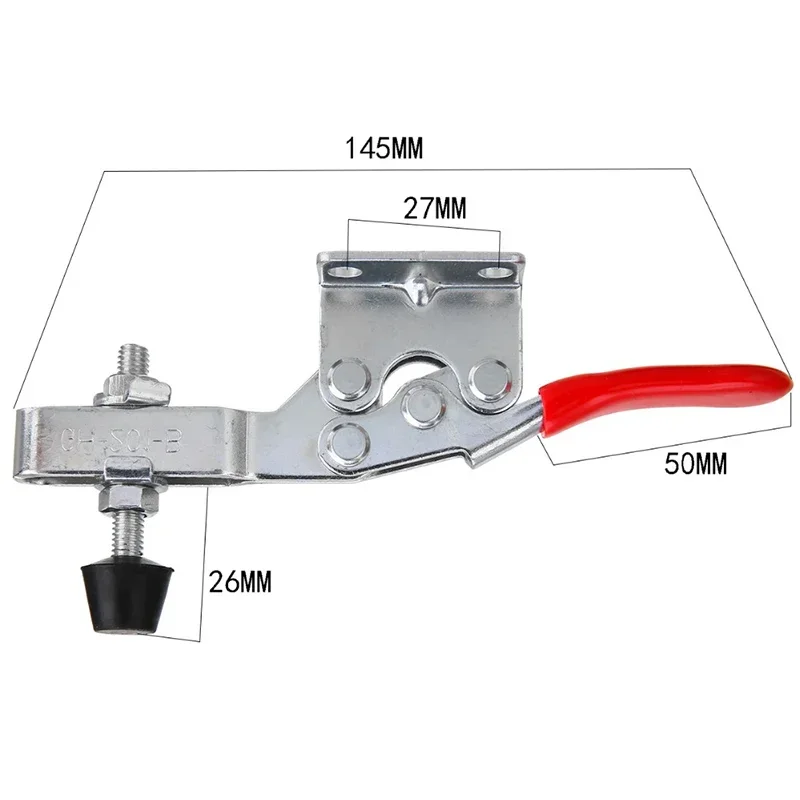 50kg 101A Anti-slip U-shaped Vertical / Horizontal Toggle Clamp For Hand Tool Manipulation Angle Holding Bearing