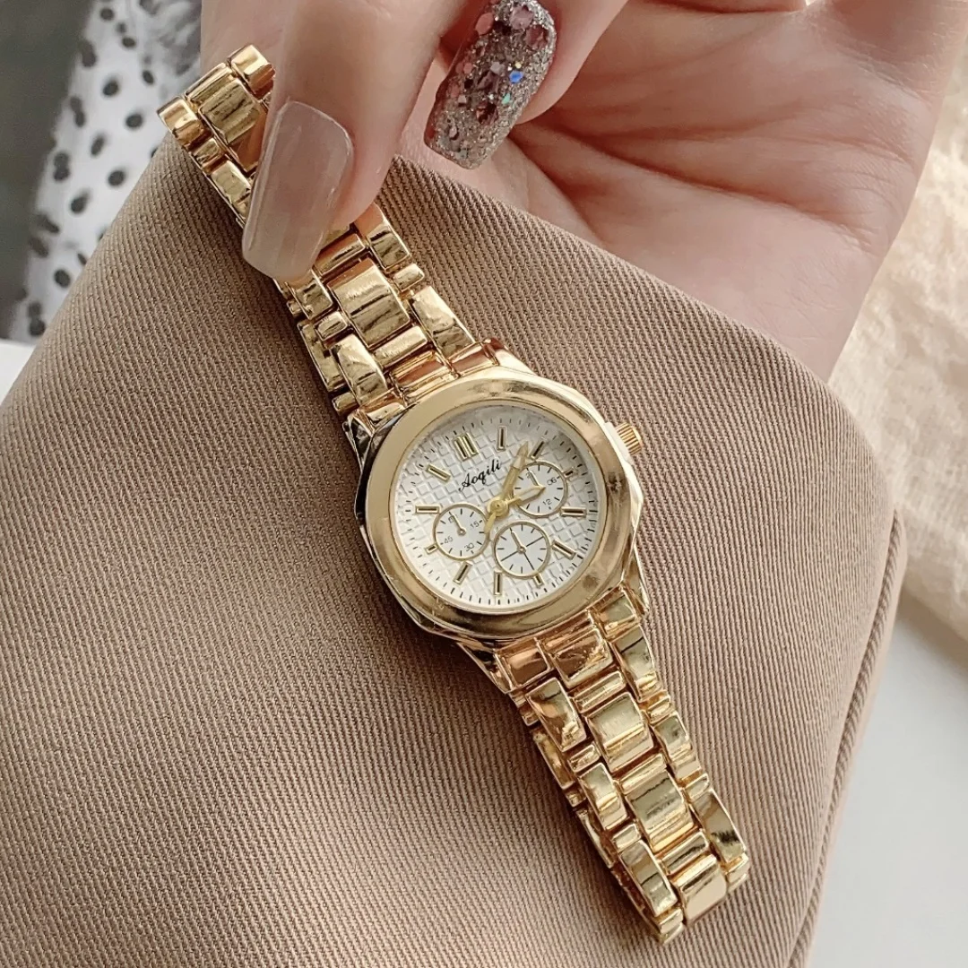 Роскошные изысканные женские кварцевые часы, деловые модные повседневные круглые кварцевые часы со стразами, подарок для друзей, семьи, Relogio