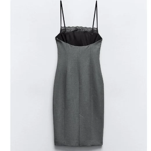 Faionable الدانتيل التفاصيل ضئيلة شريط الدكتور المرأة منتصف طول ألف خط الدكتور عالية الخصر سستة إغلاق الصيف Ci المشي الدكتور #4