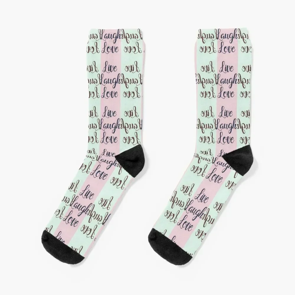 LIVE LAUGH LOVE Socks halloween snow essential Men Socks Women's