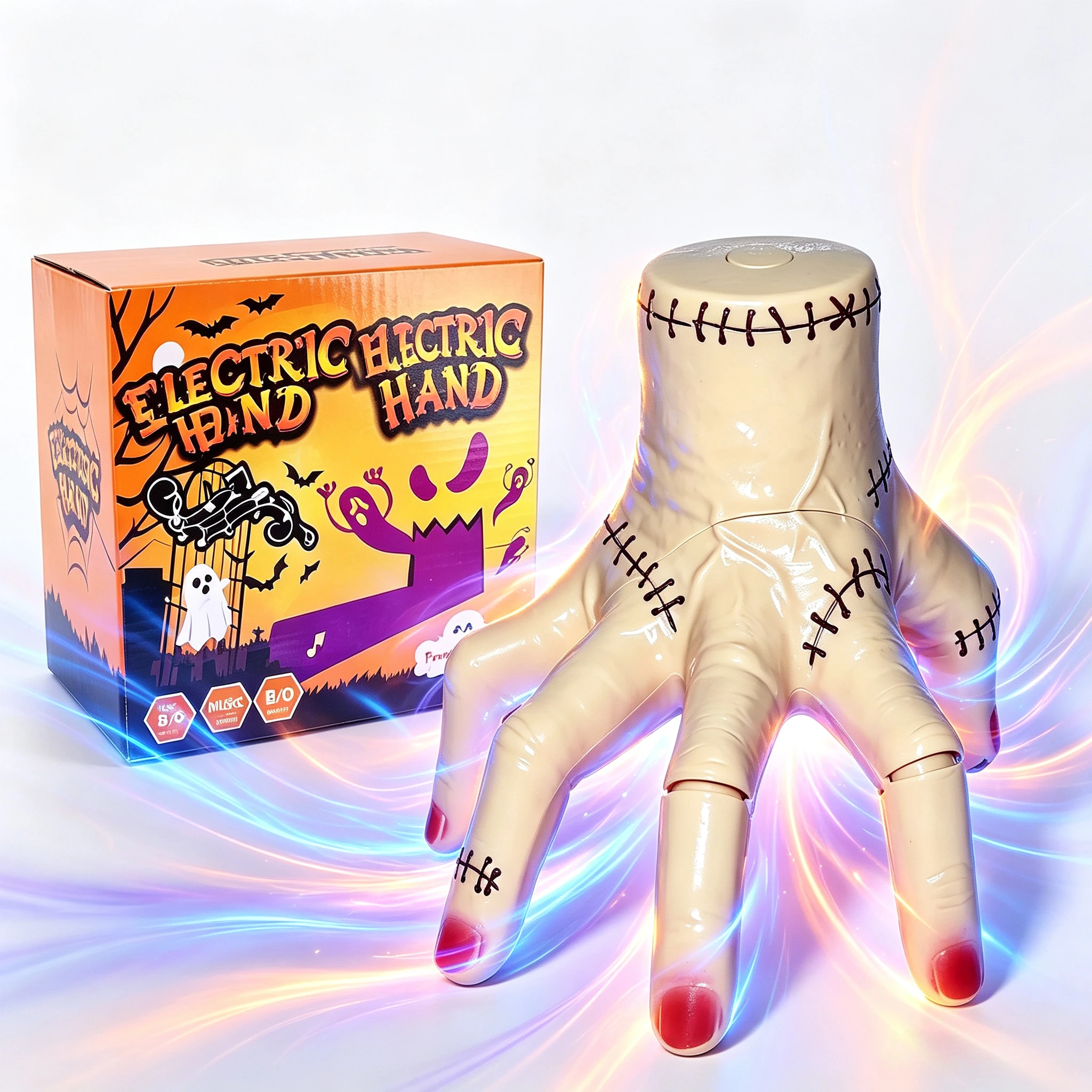 48Pcs Electric Crawling Fake Hands, RGB Light & Spooky Halloween Music, Themed Role‑Play Toy for Party Decor & Collection