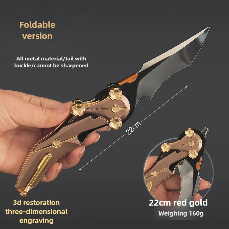 22 سنتيمتر/8.66in دلتا العمل الطرفية شفرة الرحمة كاتانا التدريب في الهواء الطلق سكين لعبة نماذج الأسلحة المعدنية المشاجرة السيف لعبة الهدايا #2