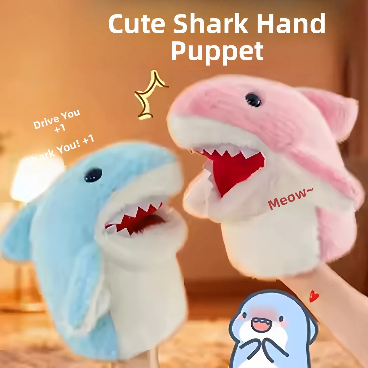 

ark Arm Puppet Glove Toy Plu Birthday Prank Gift Interactive Student Child Play Soft Fabric Doll Hand Puppet Toy