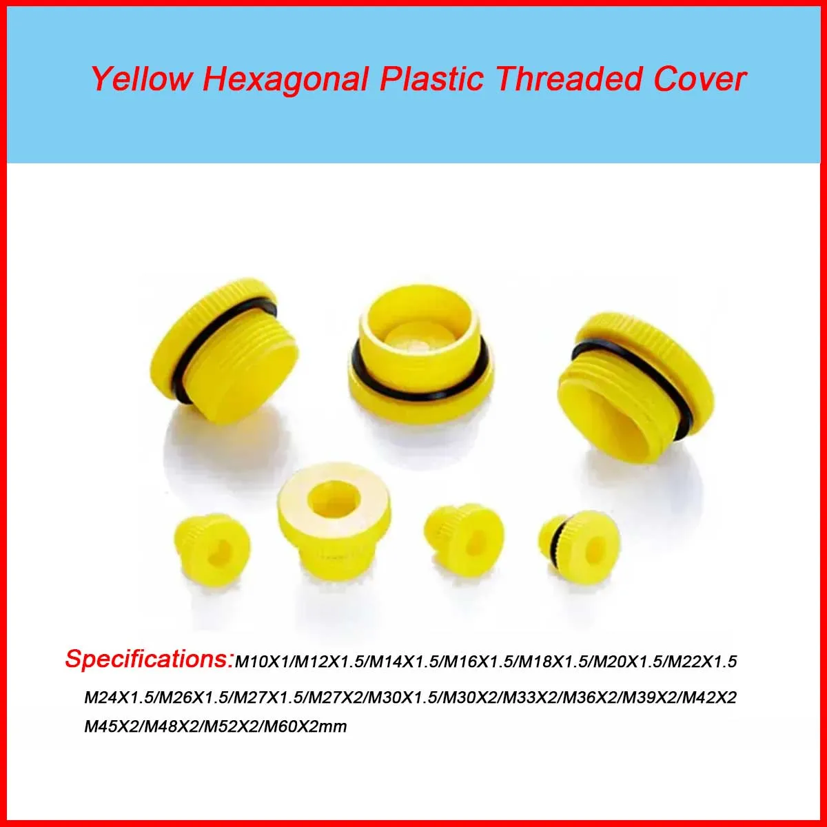 

Yellow Hexagonal Plastic Threaded Cover Hydraulic Pump Cylinder Leak Proof And Leak Proof Sealing Plug