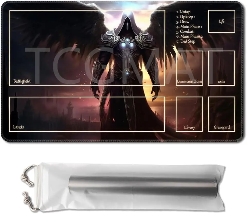 

MTG Playmat Size 24x14in Free Storage Bags Non-Slip Backing, Ideal for Card Game Enthusiasts TCG Playmat and CCG OCG DTCG PTCG P
