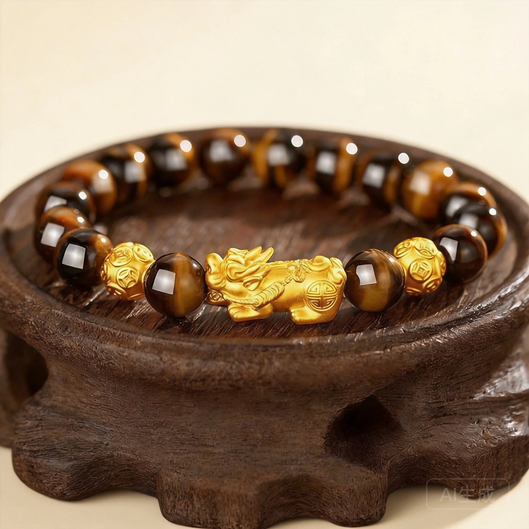 24k-real-gold-plated-chinese-feng-shui-pixiu-bracelet-natural-tiger-eye-stone-lucky-wealth-attracting-beaded-bracelet-for-men