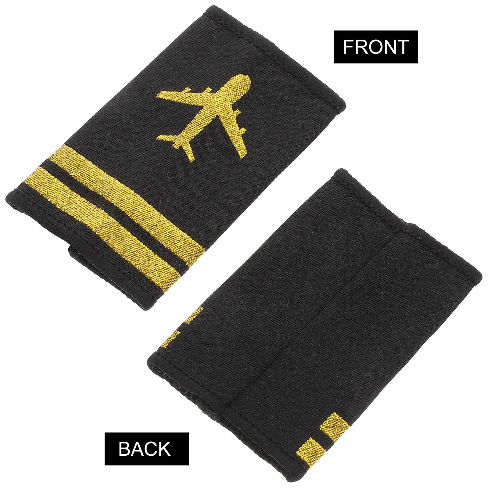 1Pair Pilot Shoulder Epaulets Refined Texture Professional Aviation Uniform Bars for Captain Cosplay Party Accessory