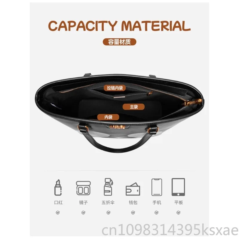 Disney Mickey Tot Bag for Women Luxury Purse Handbag Office Large Capacity Commute Shoulder Bag