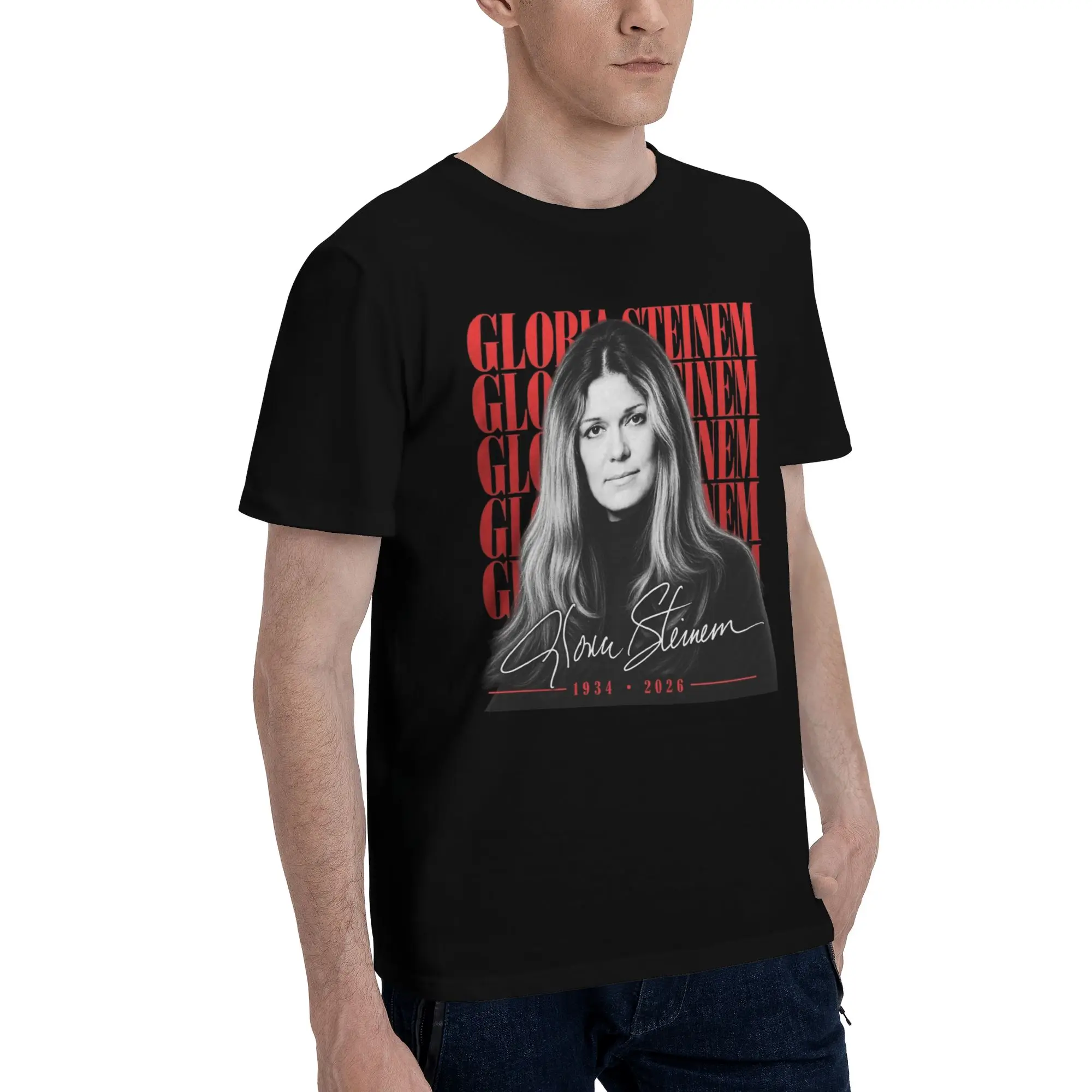 Men Women Graphic Printing RIP Gloria Steinem  T Shirt Tee Pure Cotton  T-shirts Clothing