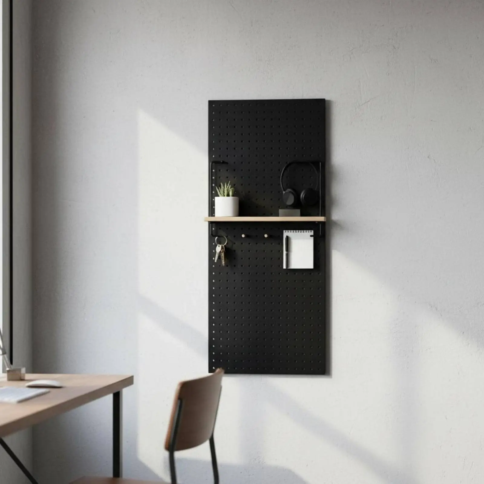 

Stainless Steel Pegboard Rust-Resistant Metal Pegboard Tool Hanging Board Easy Installation Powder-Coated for Workshop