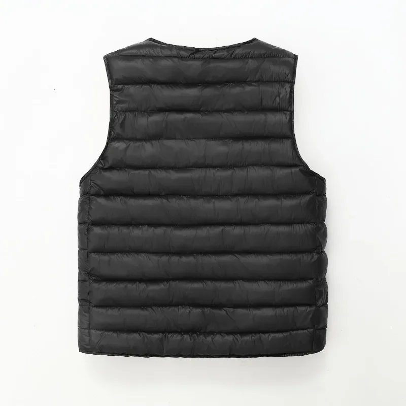 

Men's Lightweight Down Vest with Crewneck V Neck Thermal Insulation for Outdoor Indoor Winter Activities