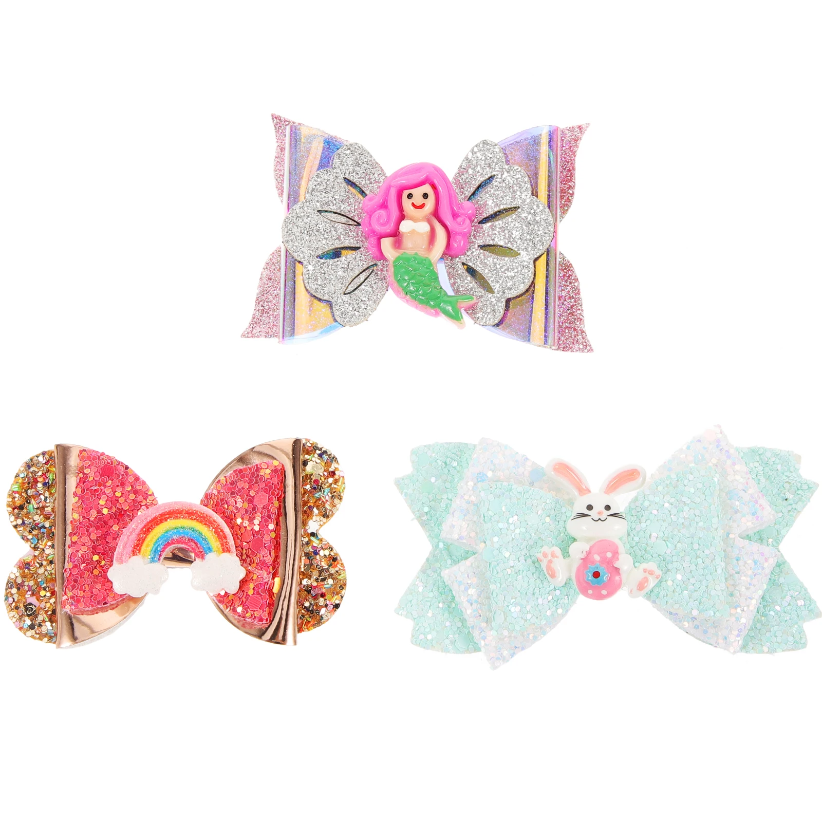 

3pcs Butterfly Hair Clips for Girls Fashion Back to School Bows Children Bow Decorations Girl Headdress Accessories
