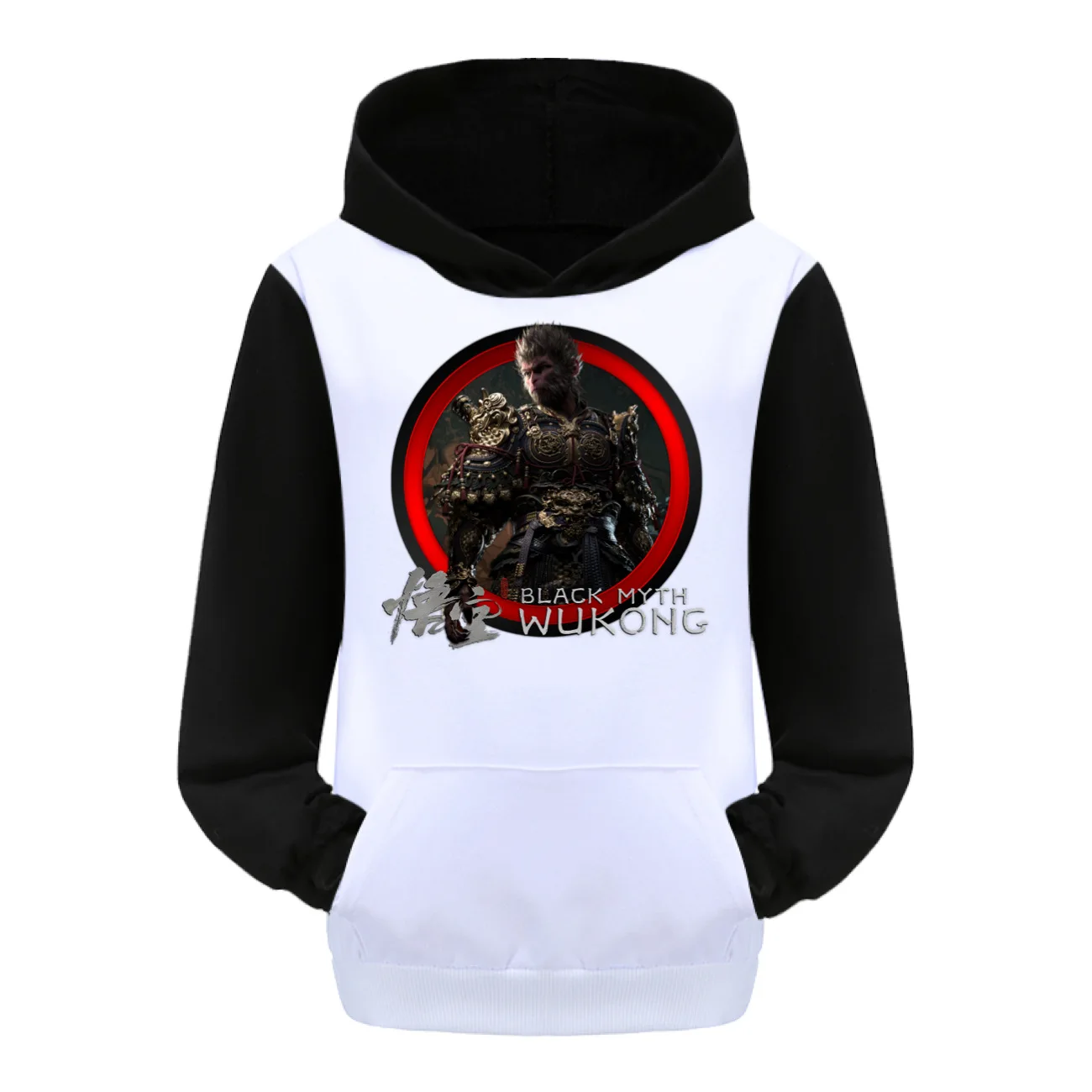 Black Myth Wukong Game Fashion Boys Pocket Hooded Sweatershirt Kids Clothes Sweater Baby Pink Shirt Costumes for Kids