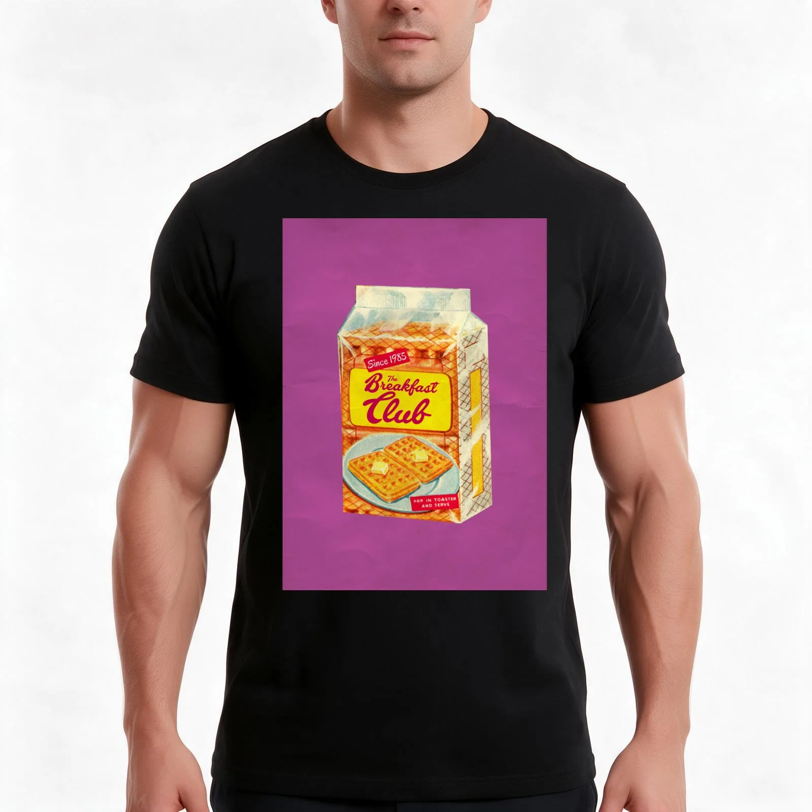 Breakfast Shot T-Shirt, Summer Casual Cotton Tee, Oversized Streetwear Tops, Vintage Graphic Print, Loose Fit Short Sleeve