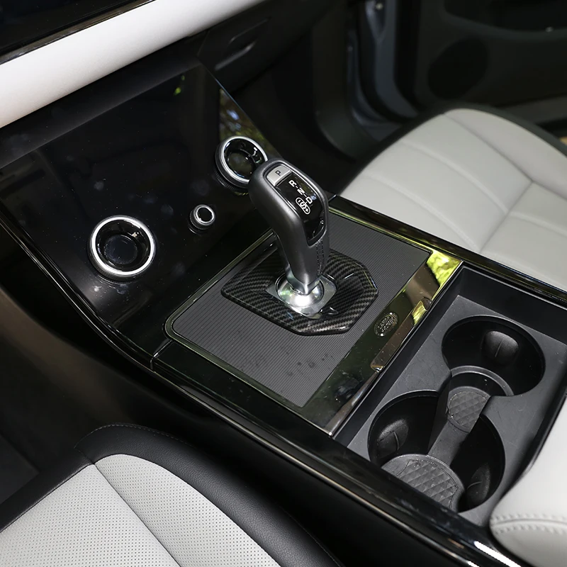 ABS ألياف الكربون لاند روفر رينج روفر إيفوك L551 2020 سيارة مركز وحدة التحكم والعتاد التحول غطاء لوحة الكسوة الداخلية ملحق #5