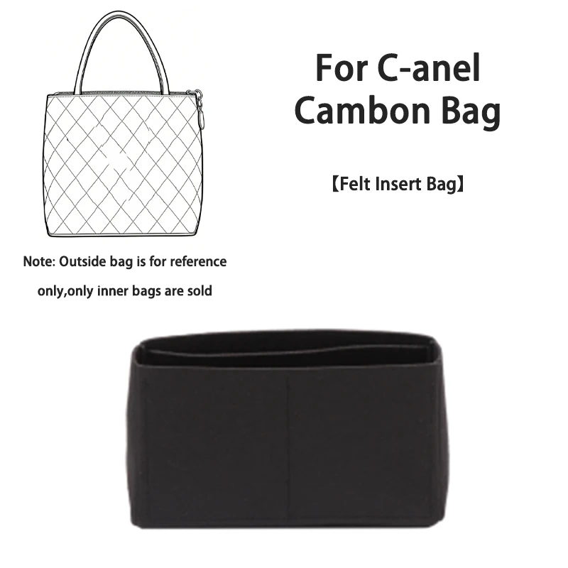 EverToner Bag Insert Organizer For C-anel Cambon Bag Felt Ultra Lightweight Pouch Support Handbag Insert Bag Accessories