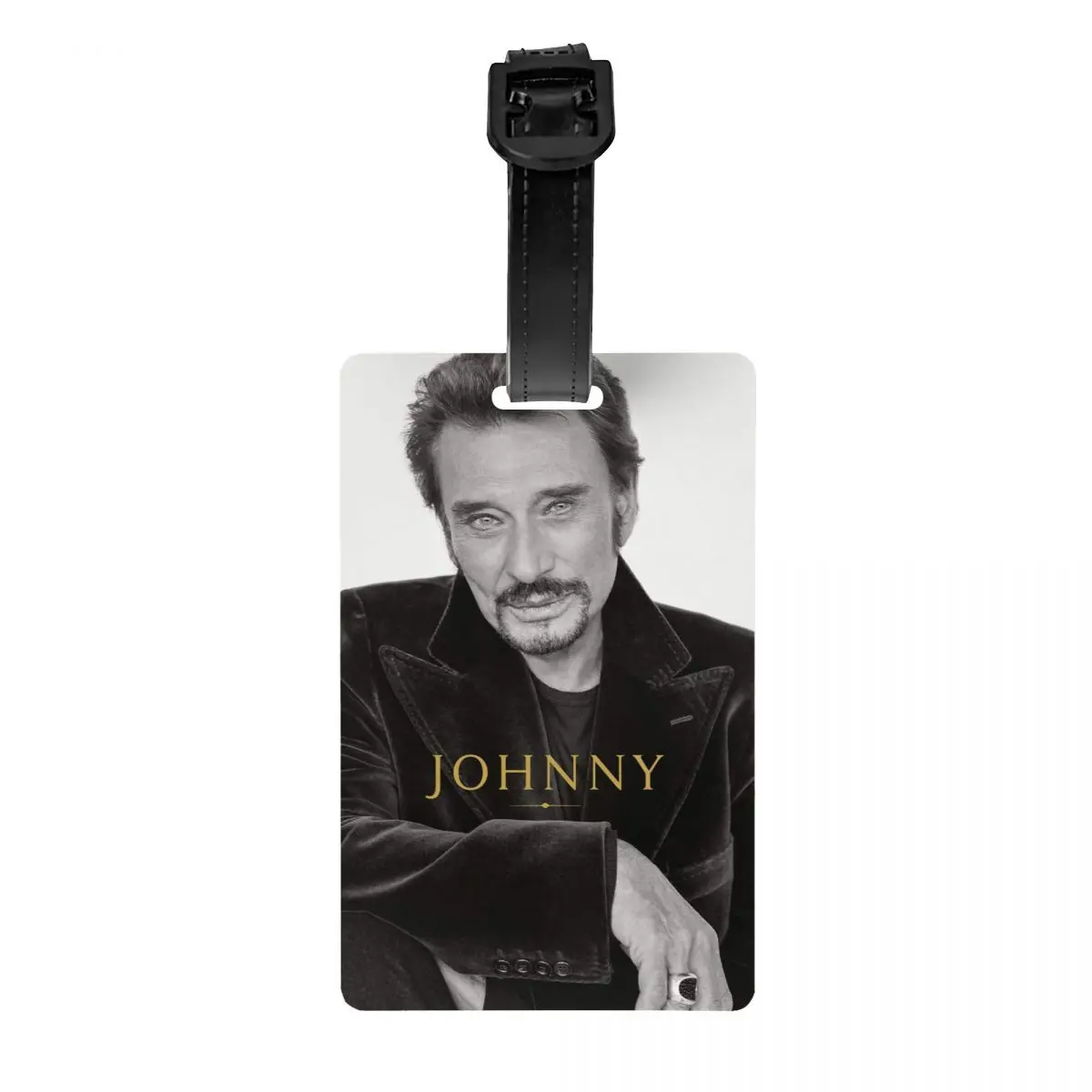 

Custom French Rock Johnny Hallyday Luggage Tag Privacy Protection France Singer Baggage Tags Travel Bag Labels Suitcase