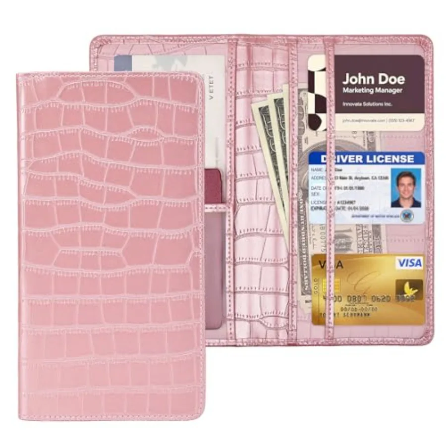 Car Registration and Insurance Holder, Vehicle Glove Box Car Organizer with Magnetic Closure for Documents, Cards, License Car