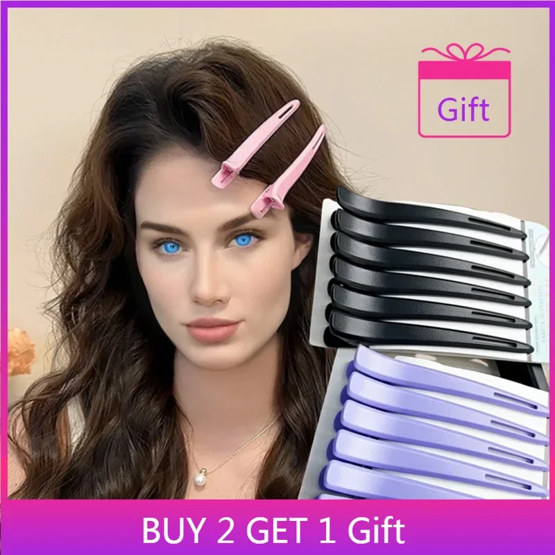 

6 pieces Salon-Quality Long Nozzle Duck Bill Clips - No Damage Sectioning Tools for Hair Coloring & Styling