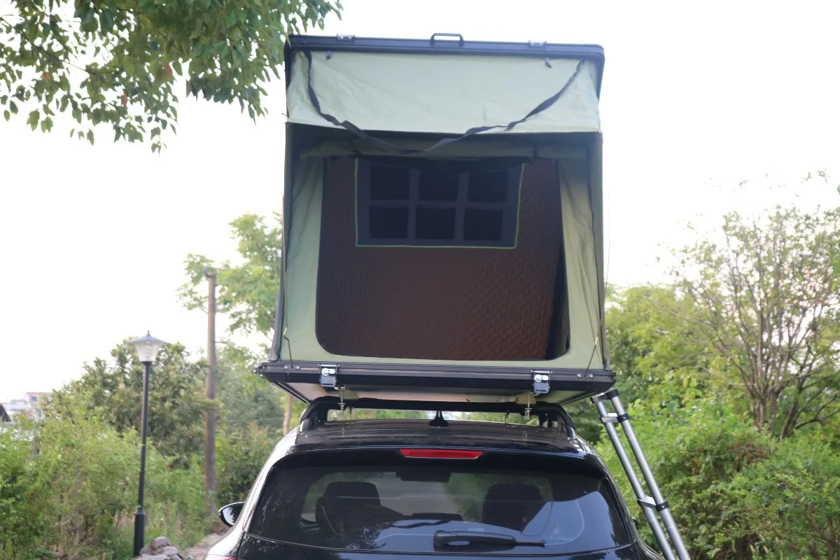 High-quality self-driving travel camping aluminum alloy hard shell ultra-thin high-strength quick-opening automatic hydraulic