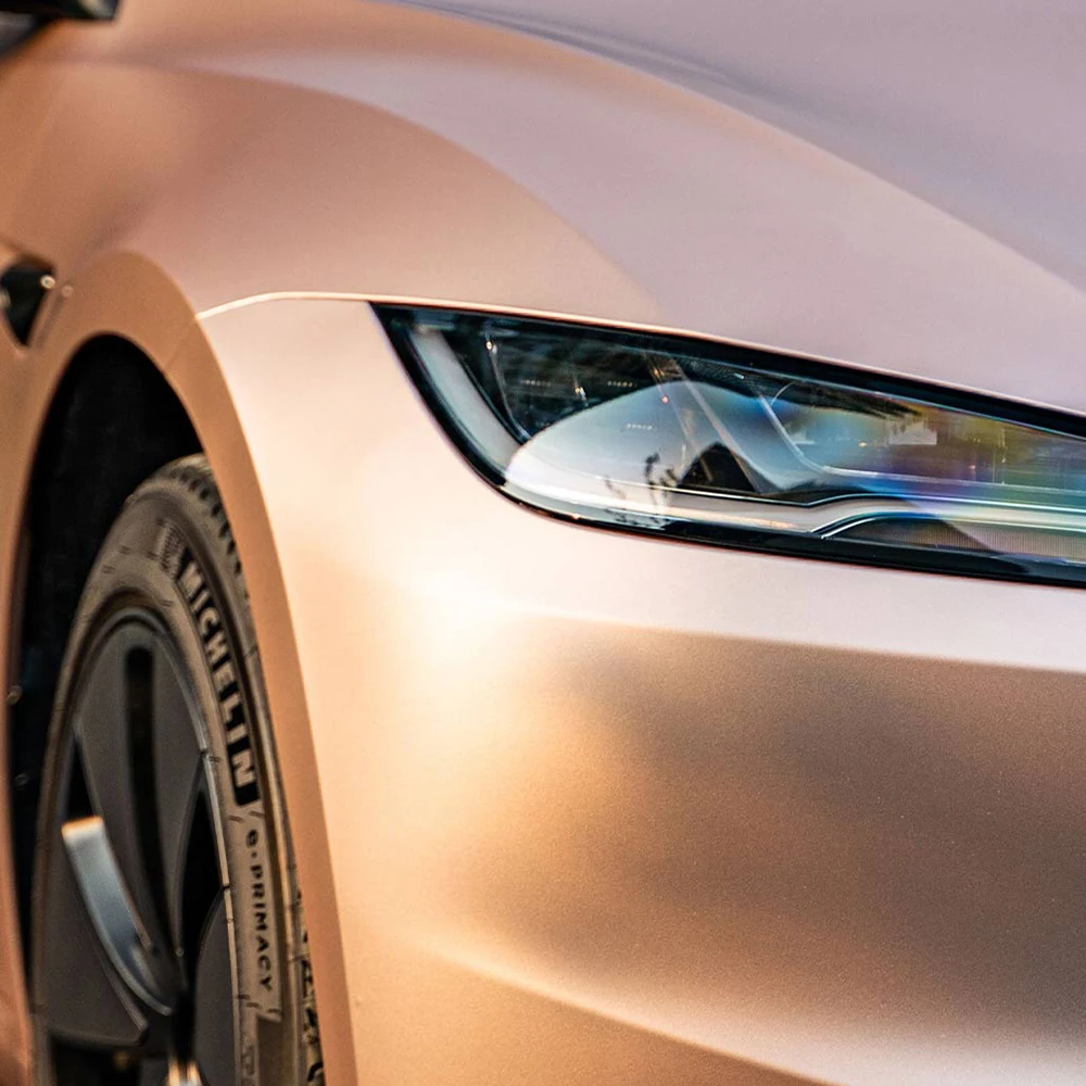 WRAPMASTER TPU Satin Rose Gold Colorful TPU Ppf Paint Protection Film Changing Film Self Healing Car Body Stickers