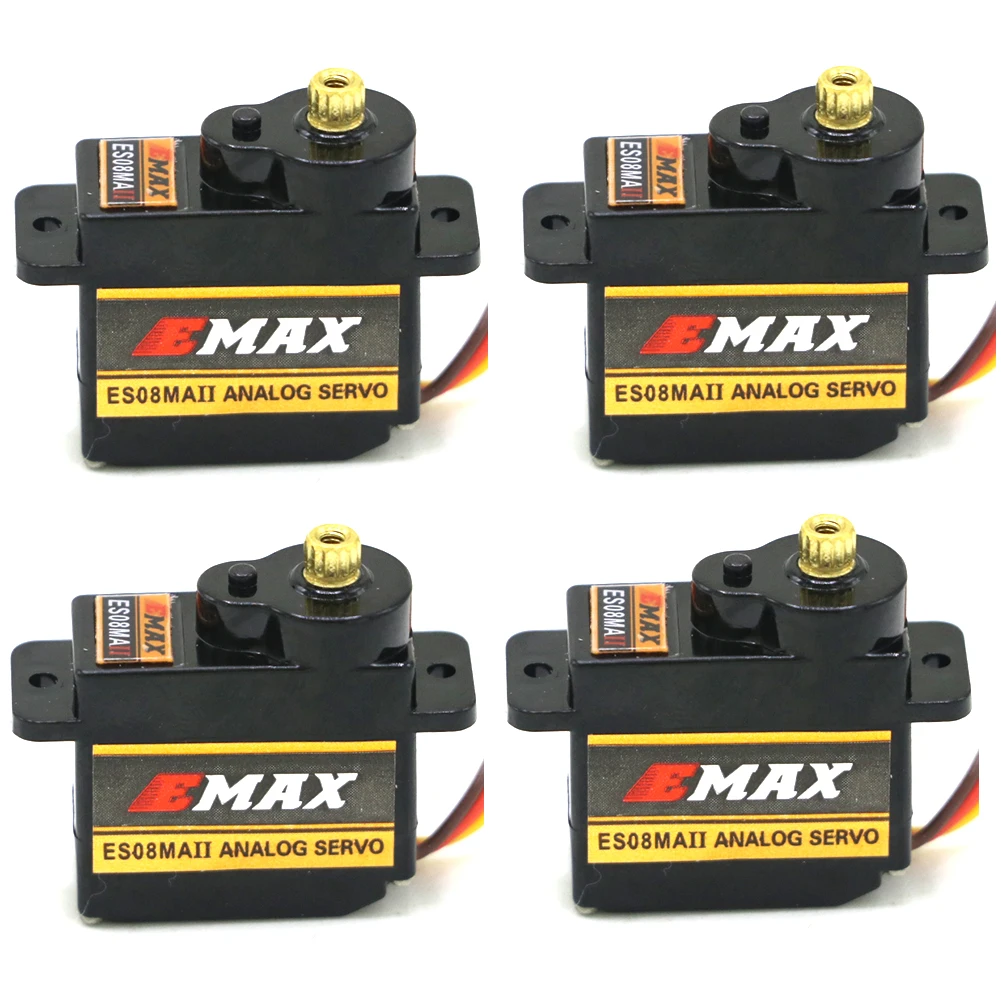 12G Mini Metal Gear EMAX ES08MAII is suitable for RC Hobbies simulation servo in automobiles, ships, helicopters, and airplanes