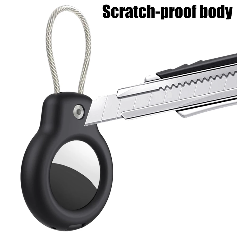 For Apple Airtag Air Tag Safety Lock Protector Case Secure Holder with Lanyard Keychain Anti Lost Location Tracker Cover