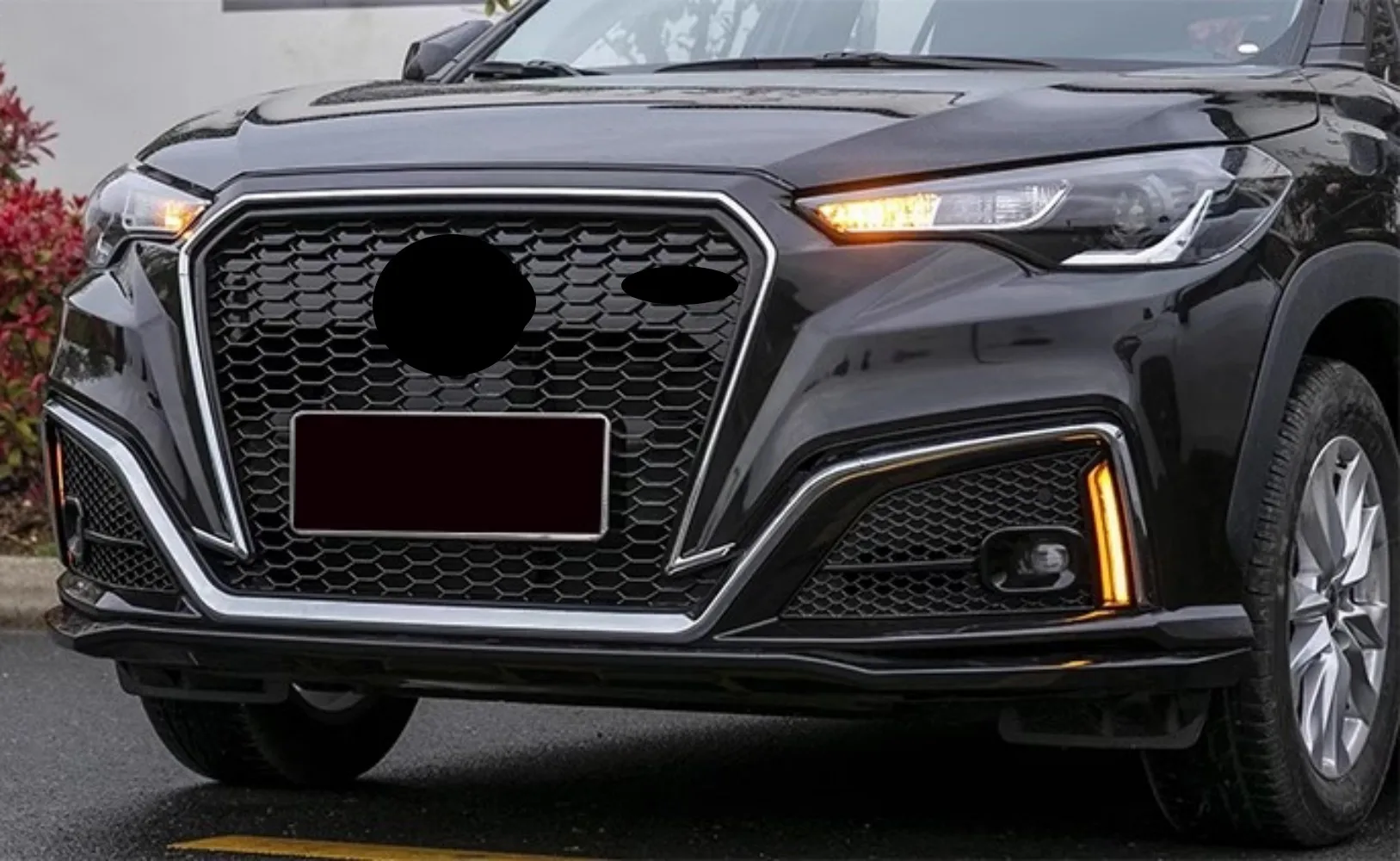 Car Body Kit For Toyota Frontlander 2022 Modified Front Bumper Lip Shovel Grille Mask Fog Lamp Frame Trim Auto Accessories