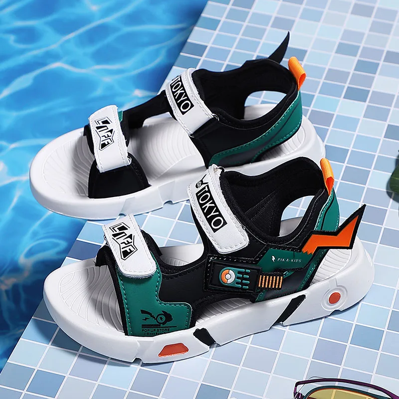 Breathable Sport Sandals Summer for Boys Casual Beach Shoe Comfortable Soft Sole Kids Shoes Fashion Non-slip Sandalias