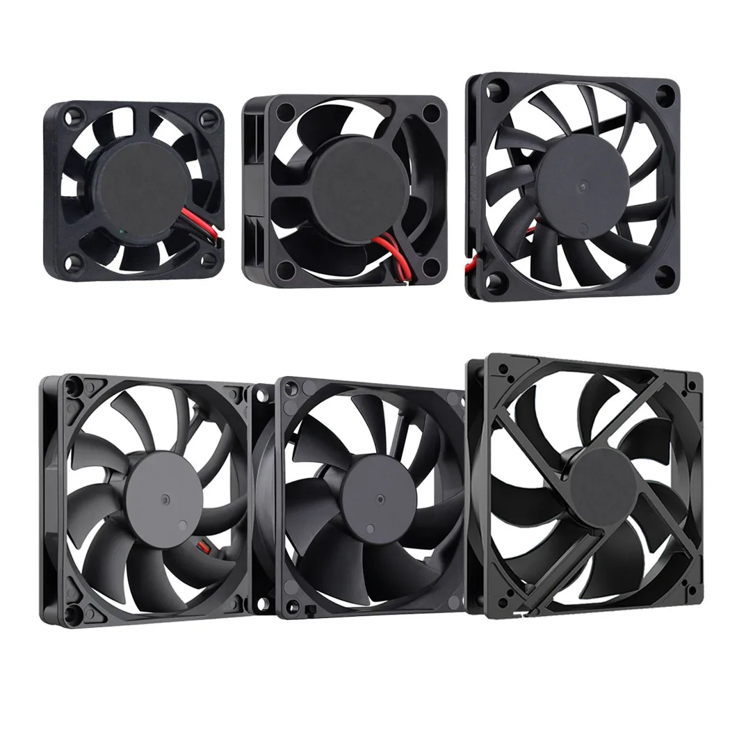4010 12025 8010 30mm DC 5V 12V 24V Ventilador de refrigeração Caixa de motor sem escova Silencioso 40MM 50MM 60MM 80MM 90MM 120MM para impressão 3D 2PIN