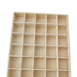 Sundries Storage Box Wooden 12 Grids Pastoral for Cosmetics Jewelry 12/20/30 grid