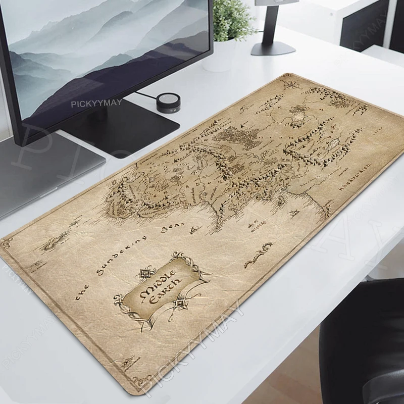 

Old Map Mouse Pad Gamer Mousepads Retro Big Deskpad Movie Mousepad XXL Keyboard Mats Large Mouse Mat For Computer Laptop