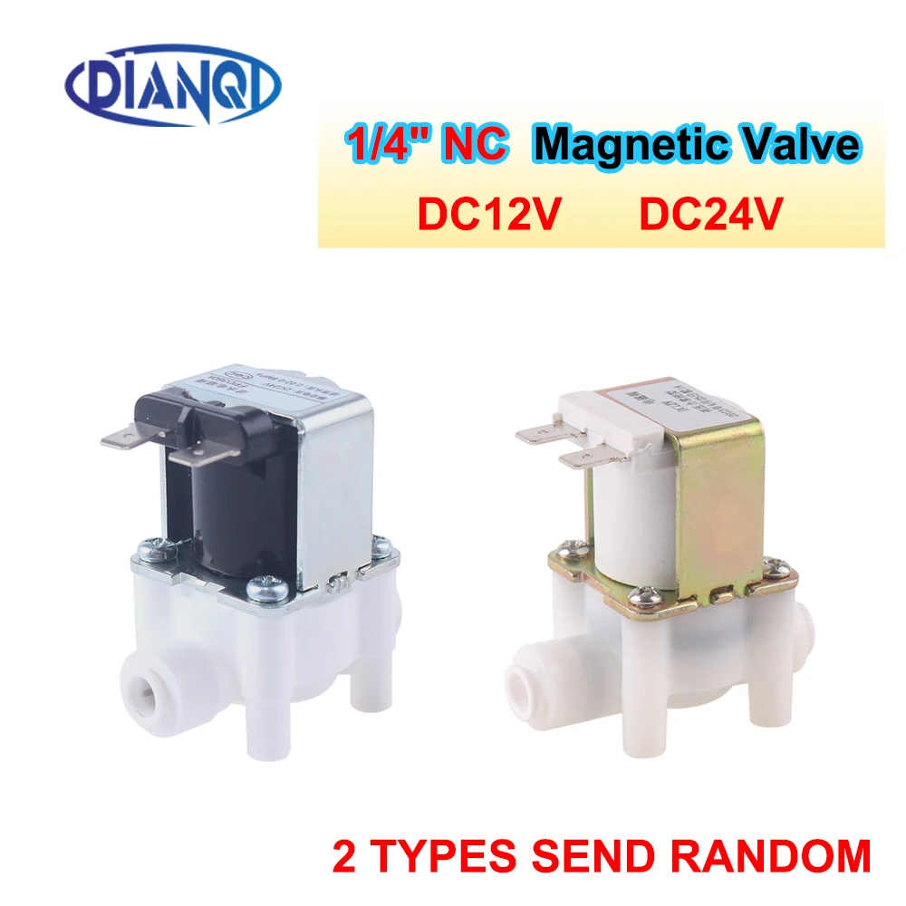 NC Elektryczny zawór elektromagnetyczny Magnetyczny przełącznik przepływu wody DC 12V 1/4 "12V 24V 220V Magnetyczny dozownik pralki