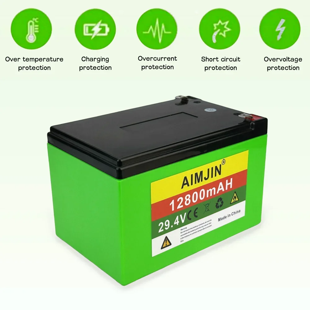 18650 7S4P Lithium-Ion Battery Pack 29.4V 12800mAh High-power Battery Built in BMS For Power Supply Needs Of Various Devices