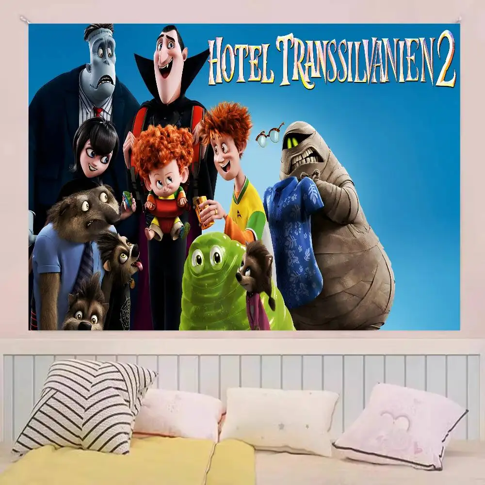 H-HOTEL TRANSYLVANIA Happy Birthday Backdrop Background Vinyl Women Birthday Party Cake Table Decorations Photoshoot Banner - Image 4