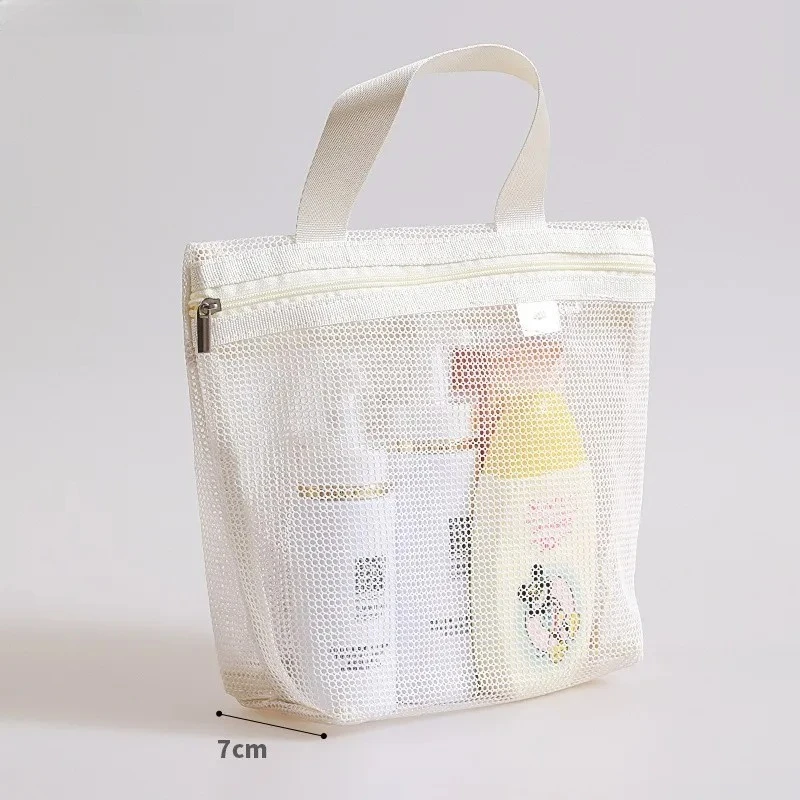 HOMEFISH Mesh Makeup Toiletry Storage Bags Handbags Portable Travel Washing Body Shower Tools Organizer Hanging Organizer Pouch