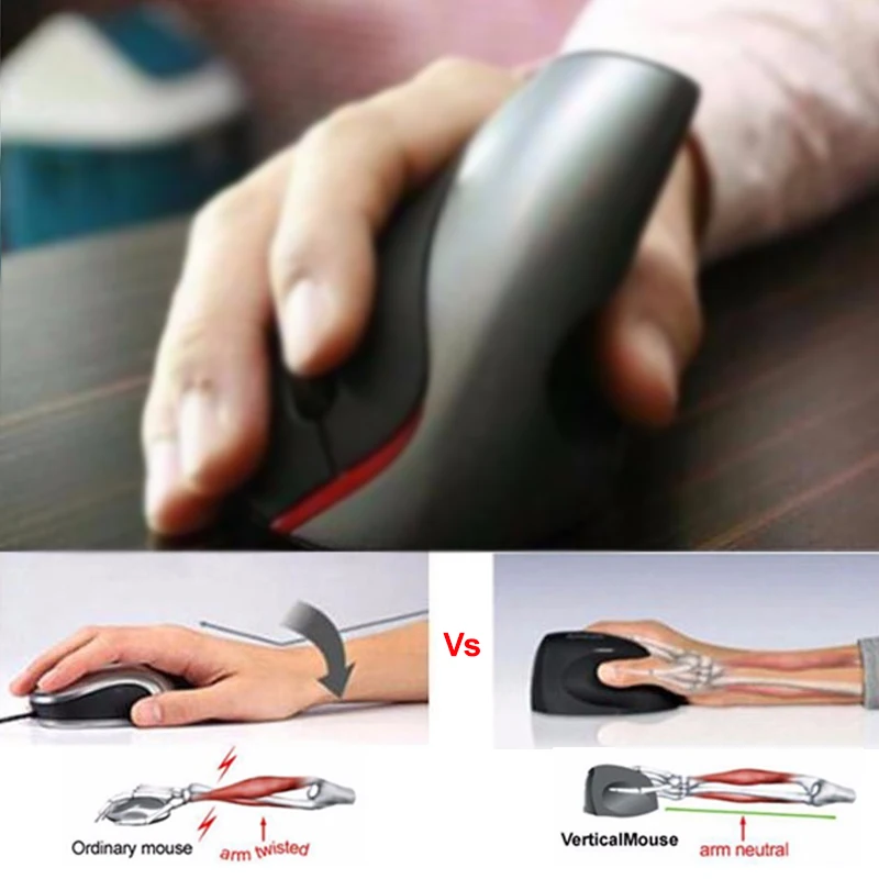 2.4G Wireless Vertical Mouse Rechargeable Ergonomic Gaming Office Mause USB Optical Healthy Creative Gamer Mice For Laptop PC