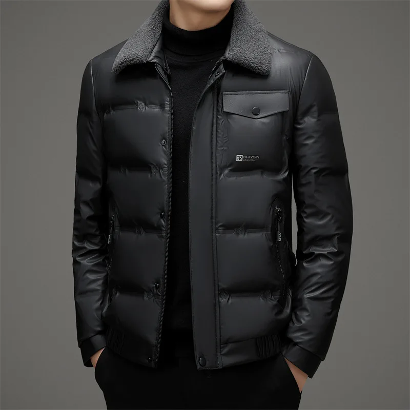 Men\'s Down Jacket, Winter New Detachable Collar Thickened Insulation Versatile Casual Coat