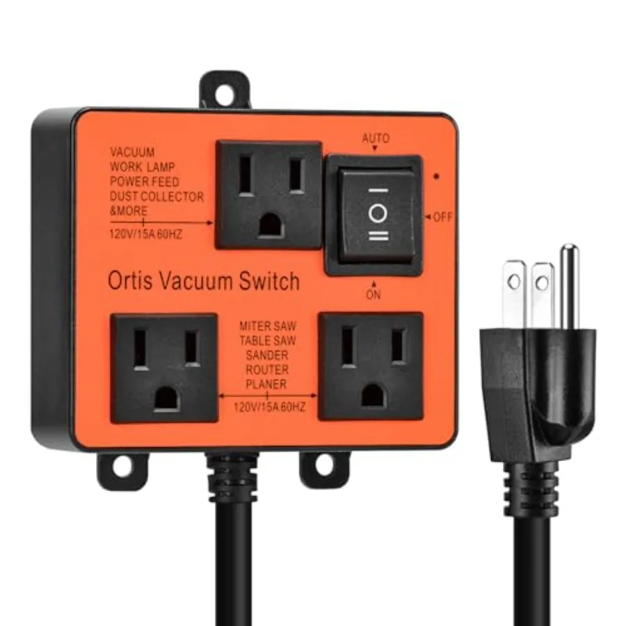 

Automatic Vacuum Switch Vacuum Switch for More Power Tools Delay Vacuum On/Off to Prevent Circuit Overload and Tripping Keep Yo