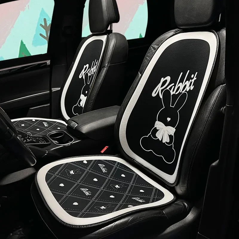 For Toyota Camry Car Seat Cushion Universal Ice Silk Breathable Cool Cushion Rabbit Cartoon Design for Women