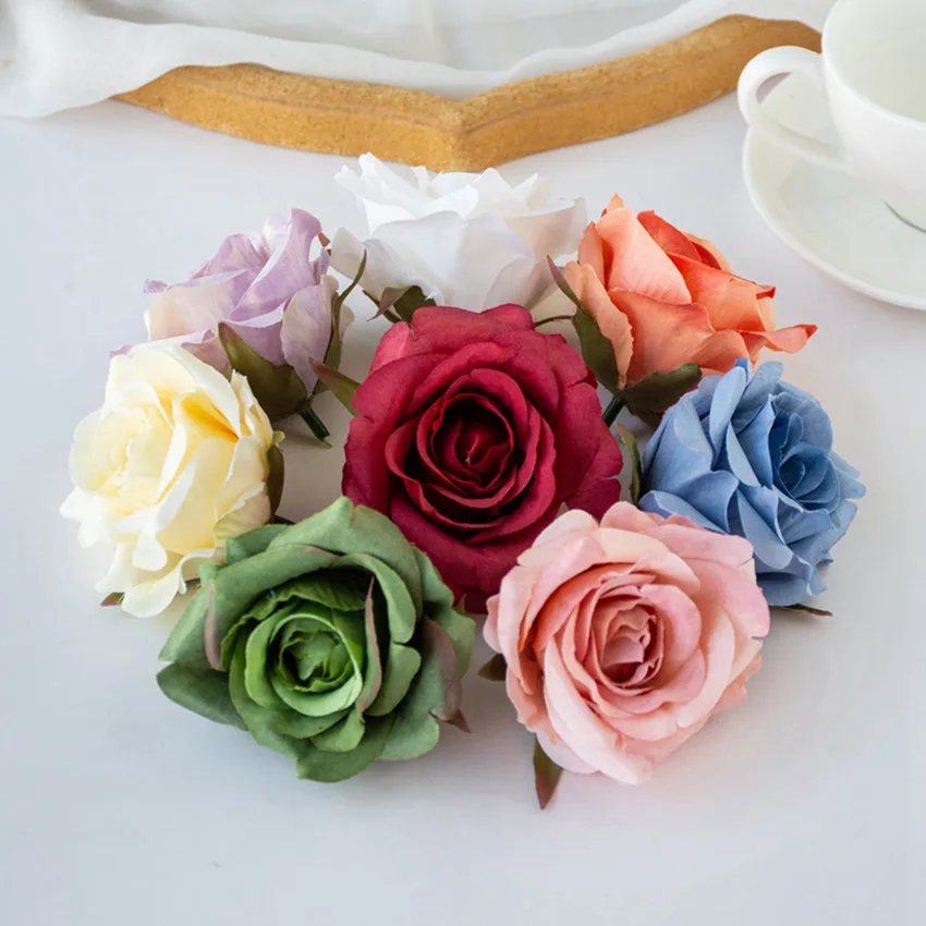 

5pcs Artificial Flowers Silk Rose outdoors Wedding Bridal Bouquet Home Garden Christmas Wreath arch Festival DIY box Hot sales