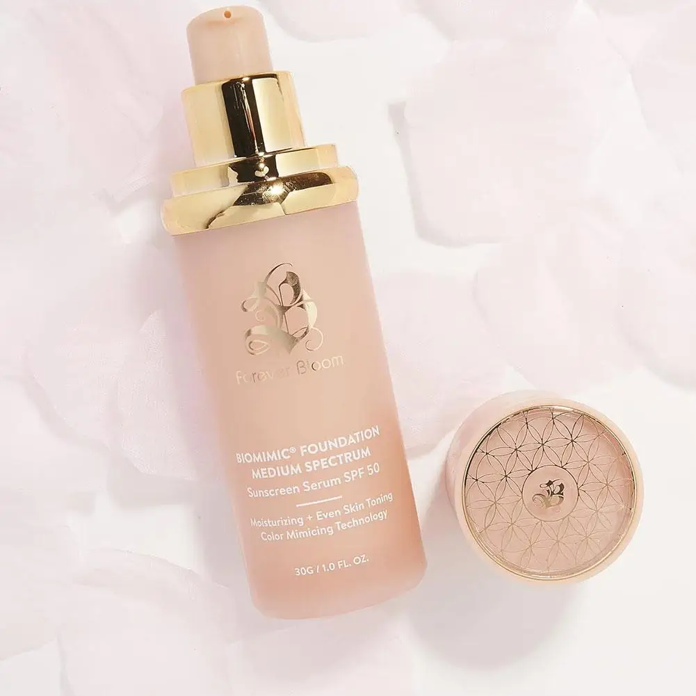 Forever Bloom 4 en 1 base biomimica SPF50 + suero protector solar hidratante cobertura completa corrector medio repara la imprimación de la piel
