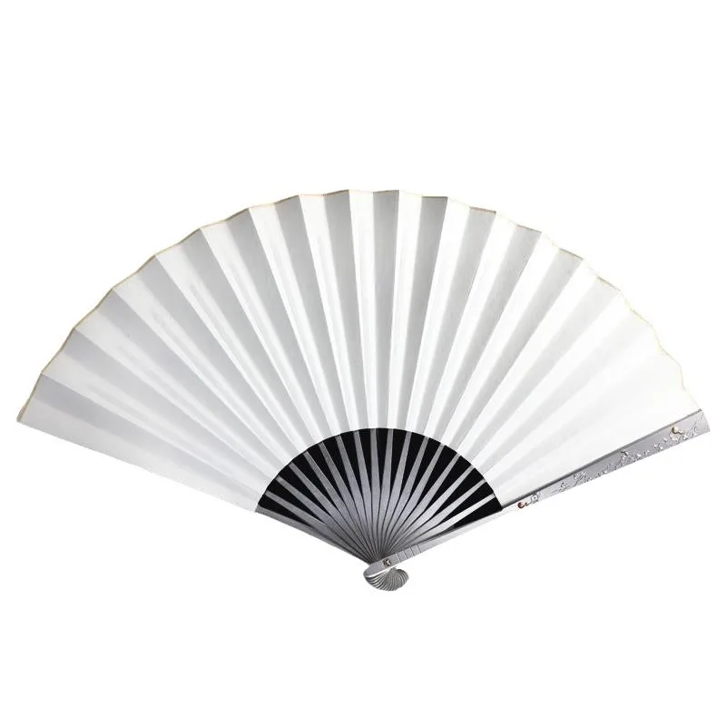 Titanium Alloy Folding Fan Dragon Scale Antique Metal Self-Defense Portable Bone Fan Tai Chi Kung Fu Tactical Fan